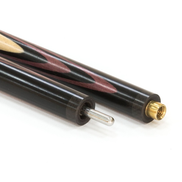 Двухсоставной бильярдный кий для русской пирамиды Weekend "Классика" (черный граб, амарант) 13 запилов