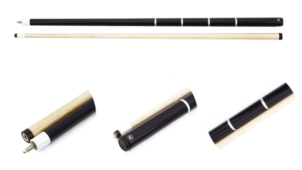 Двухсоставной бильярдный кий для русской пирамиды Classic "W-6021" (черный)