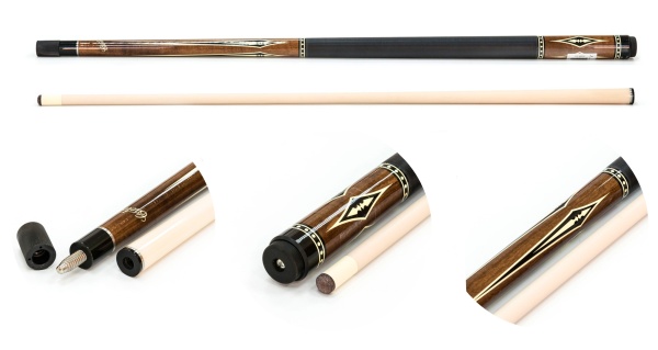 Двухсоставной бильярдный кий для пула "Cuetec Warrior" (коричневый)