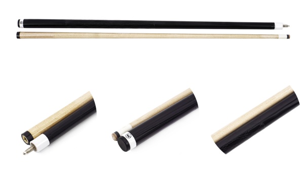 Двухсоставной бильярдный кий для русской пирамиды Classic "W-6020" цвет черный