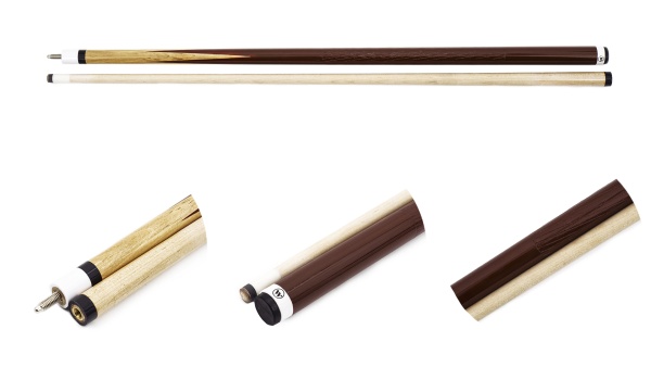 Двухсоставной бильярдный кий для русской пирамиды Classic "W-6017" (коричневый)