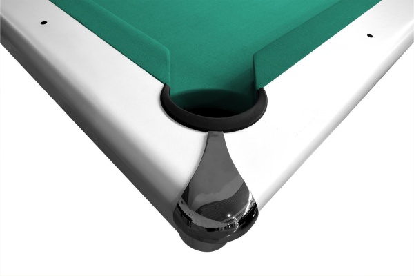 Бильярдный стол для пула Dynamic Billard "Triumph" 8 футов (матово-белый) в комплекте, аксессуары и сукно