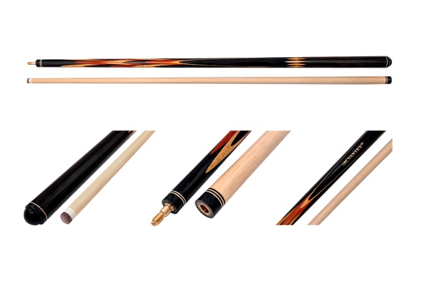 Двухсоставной бильярдный кий для русской пирамиды "Vantex Крокус Лайт" (черный граб, граб) кор