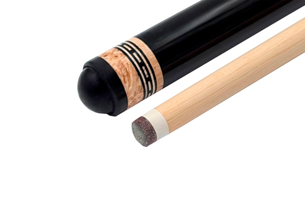 Двухсоставной бильярдный кий для русской пирамиды "Vantex Крокус" (черный граб, граб) корона