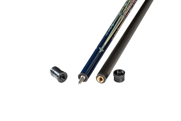 Кий для пула "Winner Carbon - 001" (черно-синий) оплетка натур