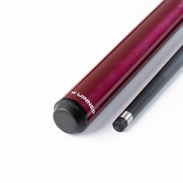Кий / снукер 2-pc "Winner Carbon - 006" (красно-черный)