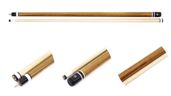 Двухсоставной бильярдный кий для русской пирамиды Classic "W-6057" (коричневый)