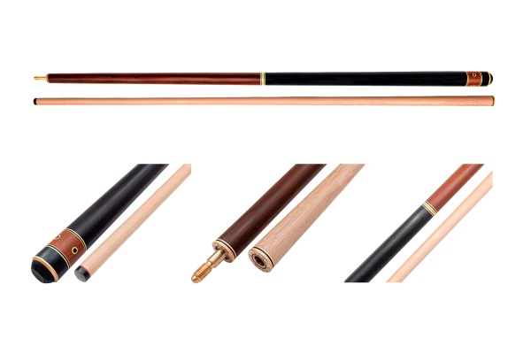 Трехсоставной бильярдный кий для русской пирамиды Константин Лохно "Supernova One" (граб, коричневый граб, черный граб)