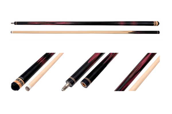 Двухсоставной бильярдный кий для русской пирамиды "Vantex Крокус" (черный граб, граб) корона