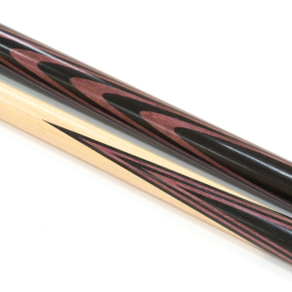 Двухсоставной бильярдный кий для русской пирамиды Weekend "Классика" (черный граб, амарант) 13 запилов