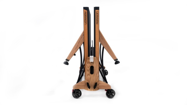 Теннисный стол складной для помещений "RASSON PREMIUM T03 Indoor" (274 х 152,5 х 76 см, натуральный дуб) с сеткой