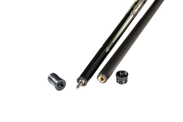 Двухсоставной бильярдный кий для русской пирамиды Weekend "Winner Carbon 003" (черно-серая) тактильная оплетка